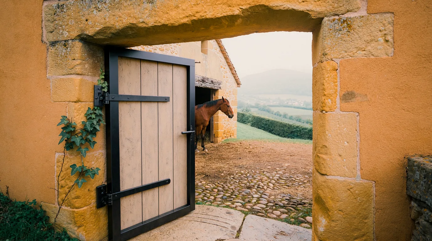 Entrée, Espace Cheval, centre équestre à Courmangoux