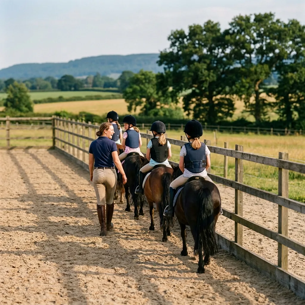 Cours de poney à Courmangoux, Ain