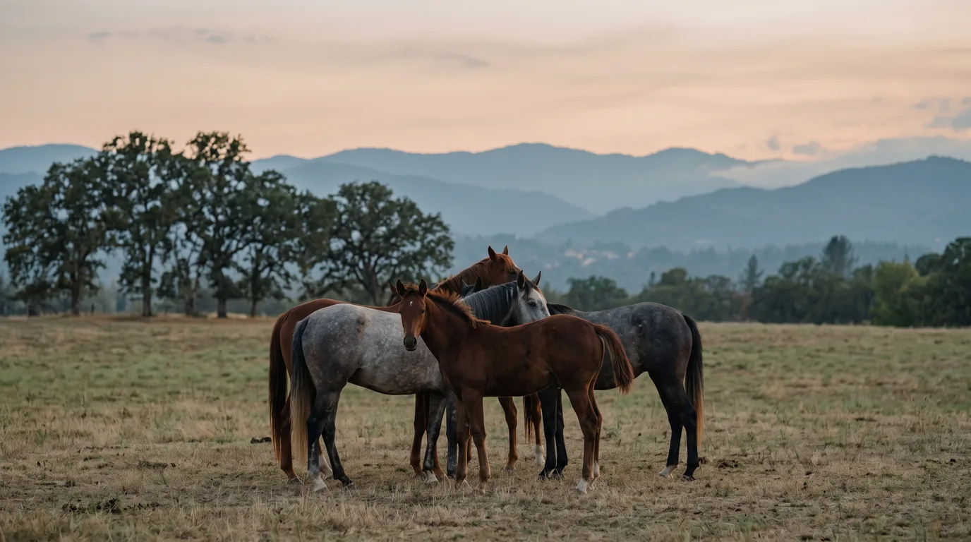Chevaux en liberté, Espace Cheval, Ain
